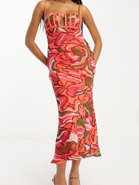 NWT ASOS CORSET MIDI DRESS